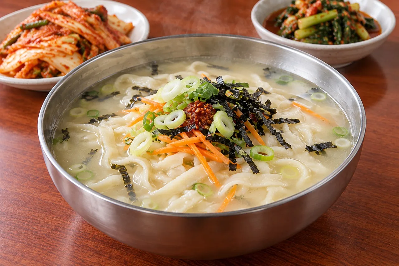 옛진미칼국수 공개 실사진의 특징을 참고해 새로 만든 손칼국수 AI 재현 이미지